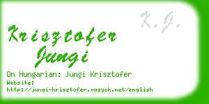 krisztofer jungi business card